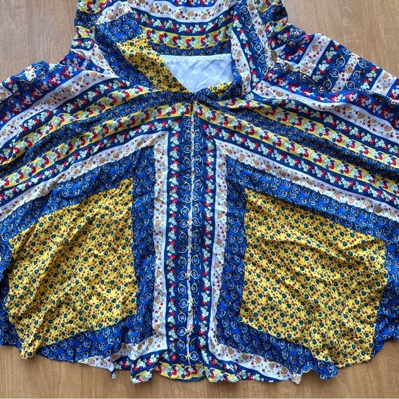 roberio sampaio Halter Mixed Paisley Print Kitschy Floral Dress, Size Medium - Picture 16 of 16